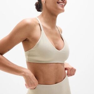 Athleta Women's Beige Sports Bra - Intuition